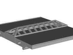 Art Deco Island Platform 50mm roof skylight sections 1/148 scale
