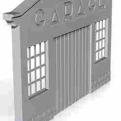 Art Deco Roadside Garage low relief 1/100 scale