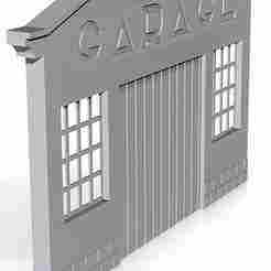 Art Deco Roadside Garage low relief 1/87 scale