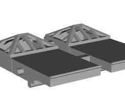 Art Deco Station Platform 17.5mm roof skylight sections 1/148 scale