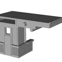 Art Deco Station Platform kiosk building with door left side 1/148 scale