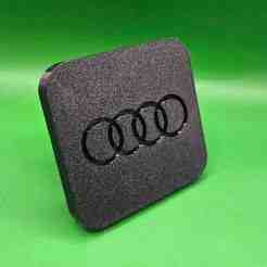 AUDI Four-Ring Motif Face Impact Bar Trailer Hitch Plug Cap 7L0-803-593-3DAU STL + Fusion 360 Source