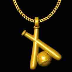 Baseball pendant charm