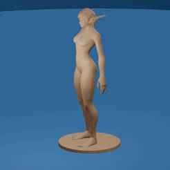 Beautiful Female Elf with Short Hair Nude