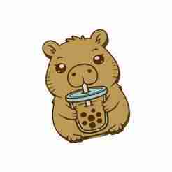 Cappy with Boba Tea straw topper 2 sizes 3MF File included