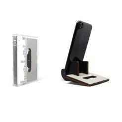 Cassette Tape Phone Stand DXF Files Retro Laser Cut Wooden Smartphone Holder Vintage Desk Accessory