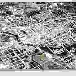 Cityscape Flint Michigan USA
