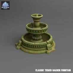 Classic Tiered Garden Fountain – 3D Print Model