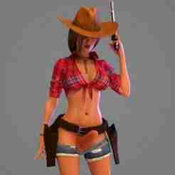 Cowgirl Futanari Statue