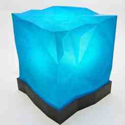 Crystal Core Lamp – Geometric Facet Light STL File