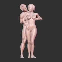 Cuddling couple nsfw miniature