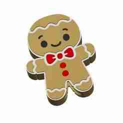 Cute Lil' Gingerbread Boy Straw Topper 2 sizes 3MF File included