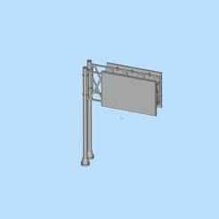 Digital model of large double-column signboard for urban construction