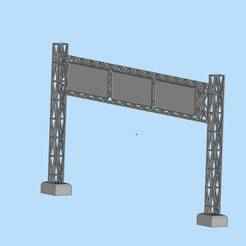 Digital model of the front and rear signage of the urban construction steel structure