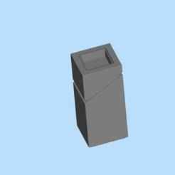 Digital model of urban exterior street scene artistic cigarette butt storage box