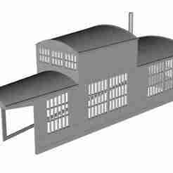 French Type G roundhouse building right end section 40 road type 1/160 scale