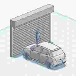 Garage door 6 1/64 scale