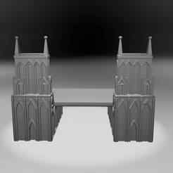 Gothic Cathedral Laptop Stand – Medieval Architecture 3D Print Model STL
