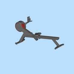 Gym scene model, fitness equipment, indoor rowing machine, 1/64 scene digital model