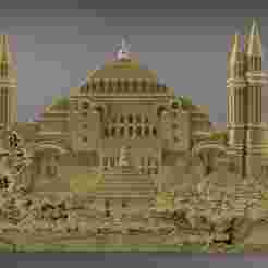 Hagia Sophia Bas Relief 3D Model