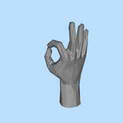 Hand OK Art Ornaments Miniature Scene Digital Model