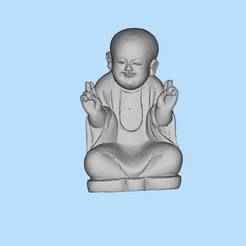 Happy Buddha Desktop Art Ornament Miniature Scene Digital Model