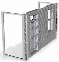 House front module ,with door on left 1/152 scale