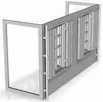 House Middle Floor module (full version) (both shutters open) 1/152 scale