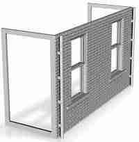House Middle Floor module (full version) (brick version) 1/76 scale