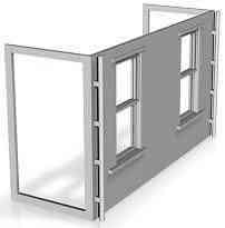 House Middle Floor module (full version) (cement/rendered) 1/87 scale