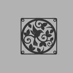 Hummingbird Open Frame Fan Grill 120mm – Floral PC Case Mod
