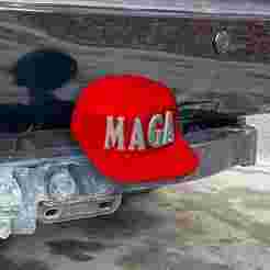 Lockable MAGA Baseball Cap Hitch Cover for FDM 3D Printing