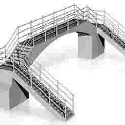 LSWR footbridge West Moors station 1/87 scale