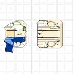 Luger LCP Split Holster Mold with TrimJigg