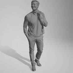 Miniature Male Figurine 1:600 Scale - 3cm Height for Architectural Models