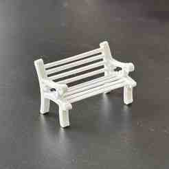 Miniature park bench on a scale of 1:50 1/50