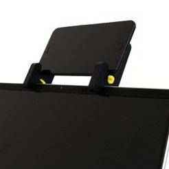 Monitor Phone Stand STL File 3D Printed Clip-On Smartphone Holder Minimalist Desk Organizer