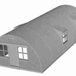 Nissen Hut 1/55 scale  An example of classic military building design