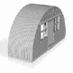 Nissen Hut module Front end brick 1/87 scale