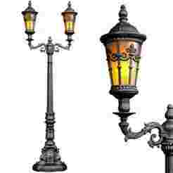 Outdoor classic street lamp light Lantern Lamppost streetlight 3D model