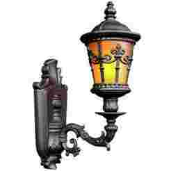 Outdoor forged classic wall lamp lantern sconce streetlight 3D model