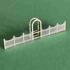PICKET FENCE with ARBOR HO SCALE