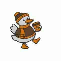 Pumpkin Latte Duckie Straw Topper 2 sizes 3MF File included