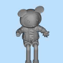 Rat Master Sitting Doll Ornament Miniature Scene Digital Model