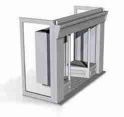 Shop front module type1,with door in centre 1/76 scale