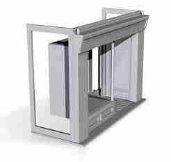 Shop front module type1,with door on right 1/76 scale