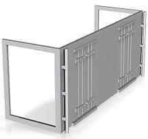 Shop Middle Floor module (short version) (Both shutters closed) 1/87 scale