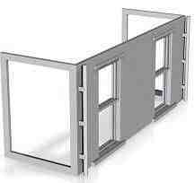 Shop Middle Floor module (short version) (Plain/Cement Render version) 1/76 scale