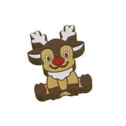 Sitting Reindeer Straw Topper 2 sizes 3MF File Included