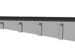 Southern Railway Concrete platform edge and coping sections 1/100 scale